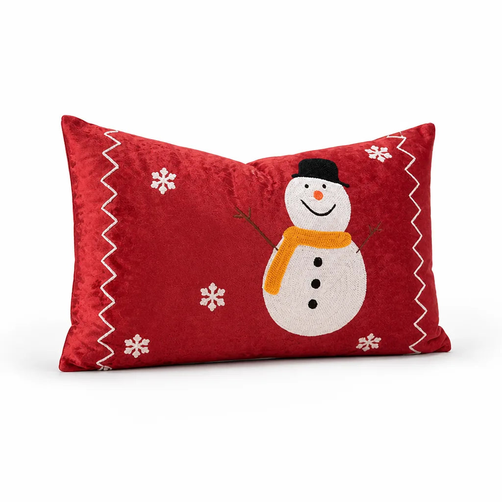 Pillow Cover Embroidered Wreath & Sequins