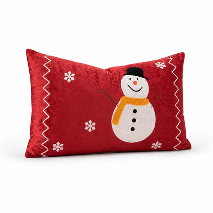 Pillow Cover Embroidered Wreath & Sequins