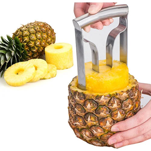 Pineapple Corer and Slicer Stainless Steel Blades Ergonomic Handle