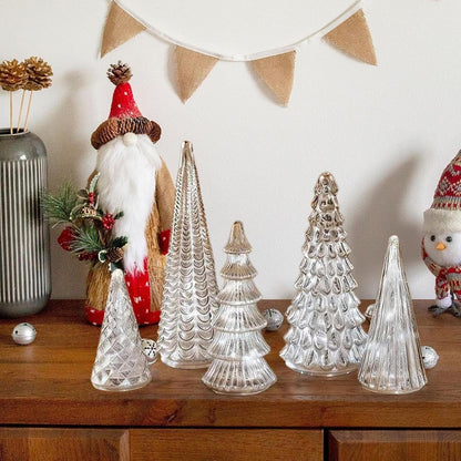 Pinecone Lights Warm LED Mercury Glass Set of 5
