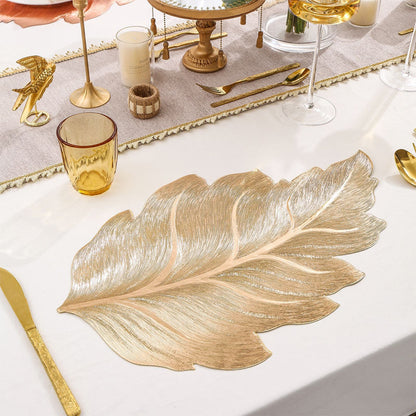Placemat 3D Embossed Leaf Non-Slip Heat-Resistant