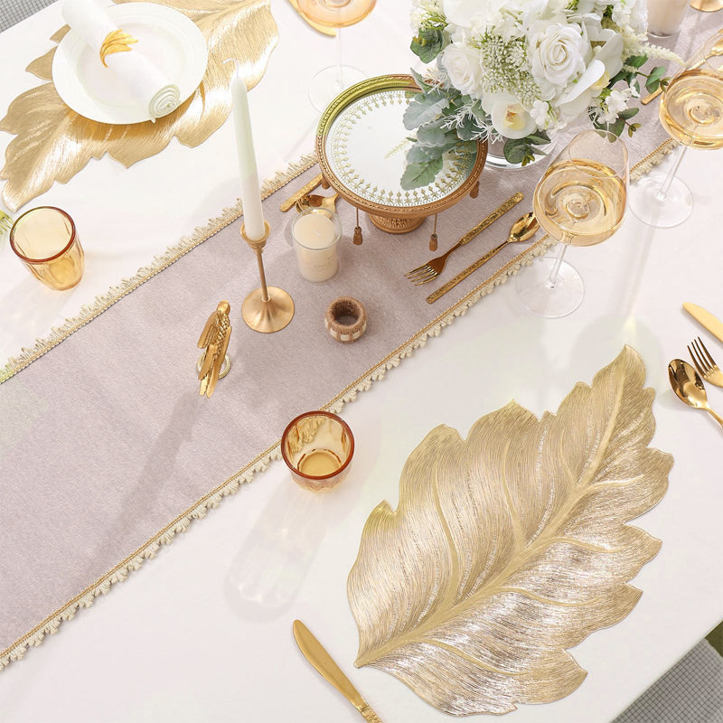 Placemat 3D Embossed Leaf Non-Slip Heat-Resistant