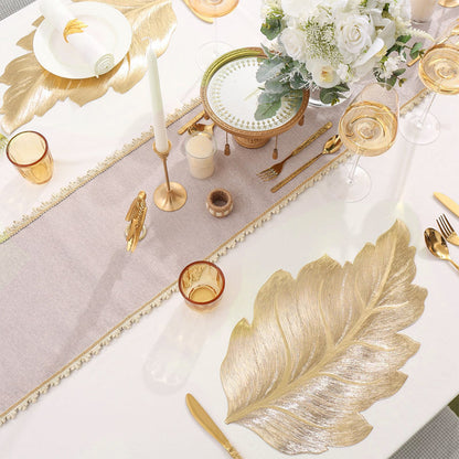 Placemat 3D Embossed Leaf Non-Slip Heat-Resistant