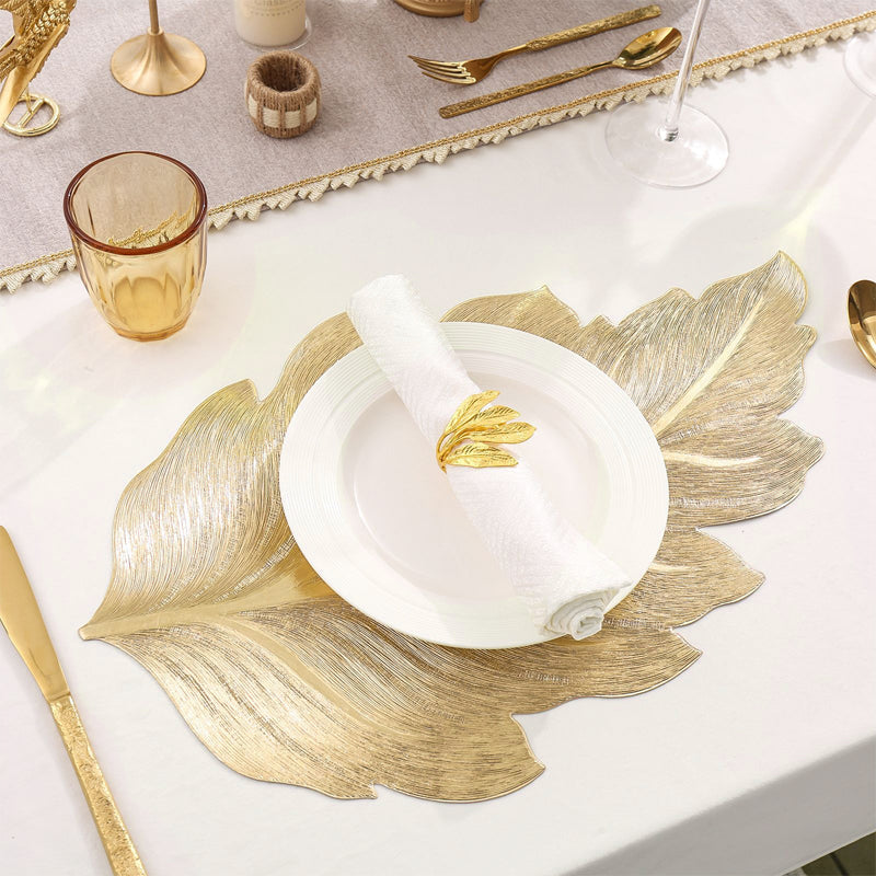 Placemat 3D Embossed Leaf Non-Slip Heat-Resistant