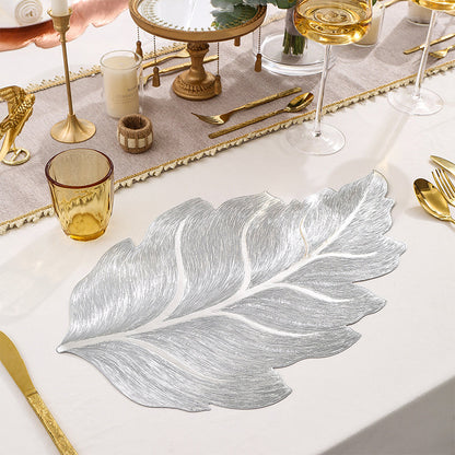 Placemat 3D Embossed Leaf Non-Slip Heat-Resistant