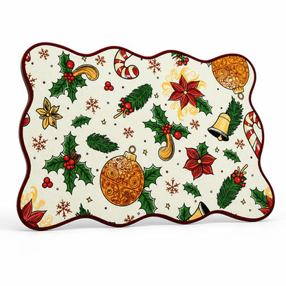 Placemat Festive Print Wipeable & Non-Slip 12 x 18