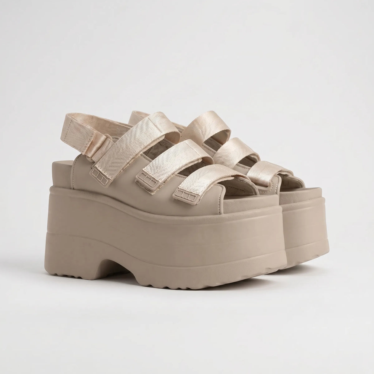 Platform Sandals Chunky 4.3-Inch Adjustable Straps Open-Toe