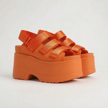Platform Sandals Chunky 4.3-Inch Adjustable Straps Open-Toe