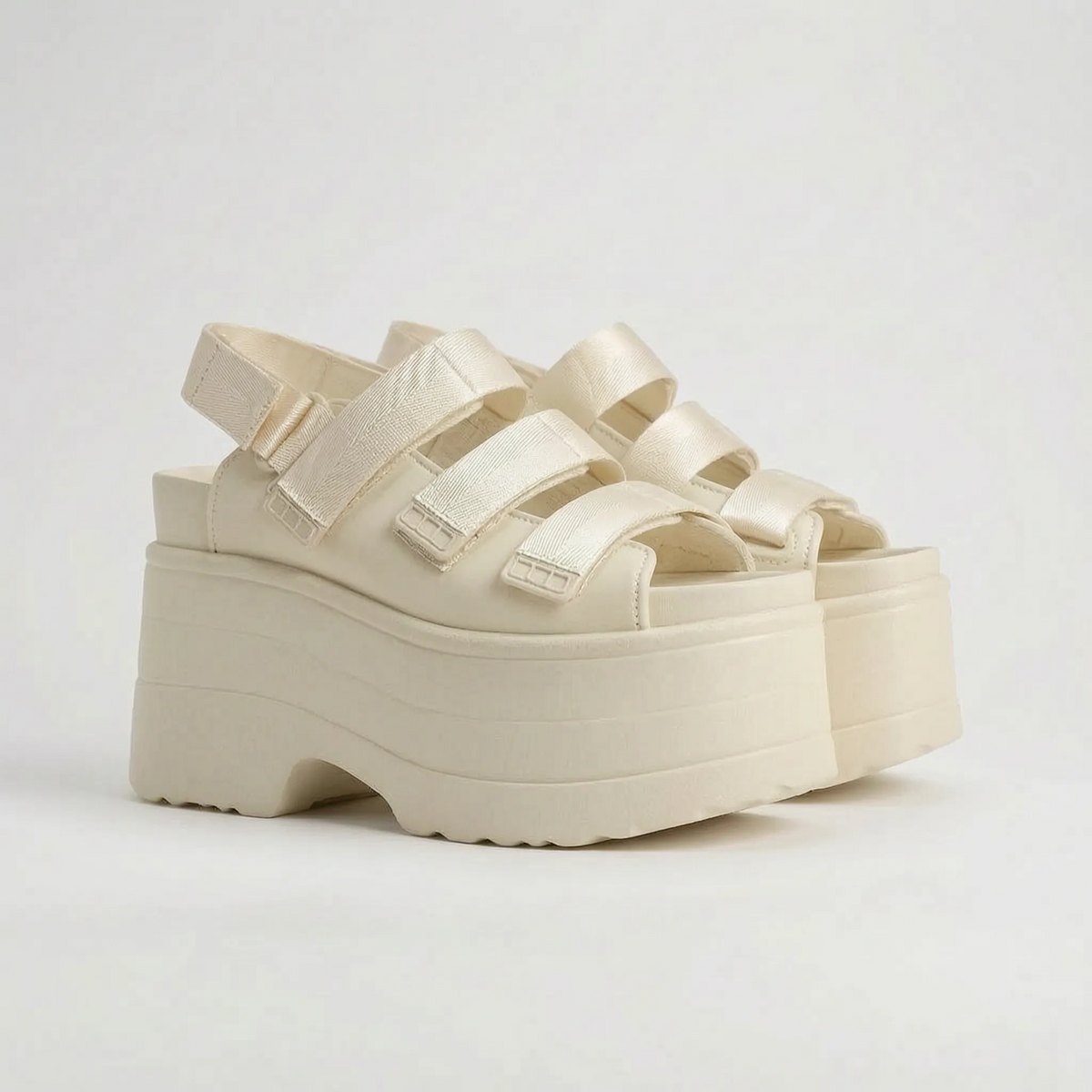 Platform Sandals Chunky 4.3-Inch Adjustable Straps Open-Toe