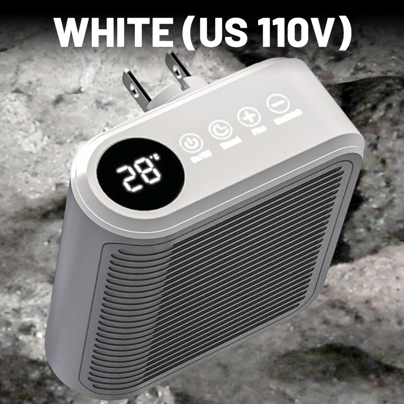 Plug-In Space Heater 800W Ceramic Digital Thermostat & Timer