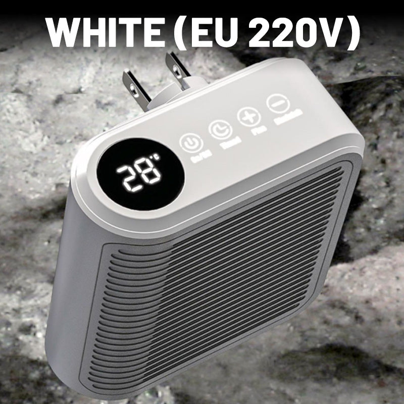 Plug-In Space Heater 800W Ceramic Digital Thermostat & Timer