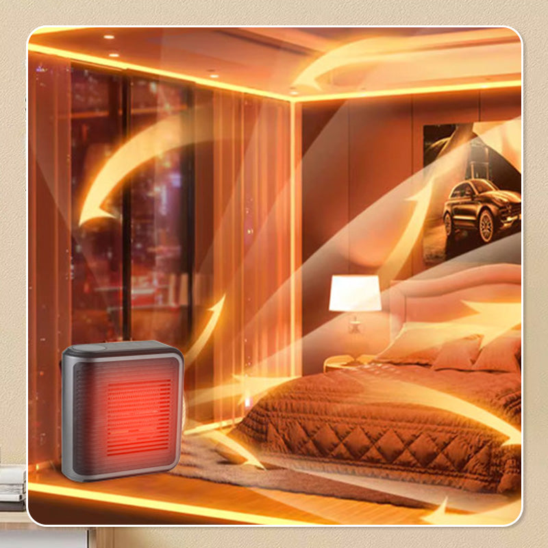 Plug-In Space Heater 800W Ceramic Digital Thermostat & Timer