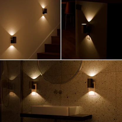 Plug-In Wall Lamp Auto Day-Night Sensor Dimmable Warm LED