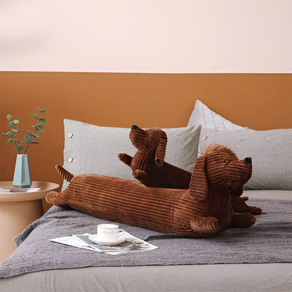 Plush Pillow Dachshund Shaped Corduroy Cover