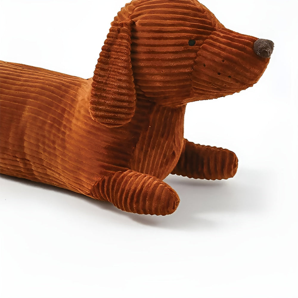Plush Pillow Dachshund Shaped Corduroy Cover