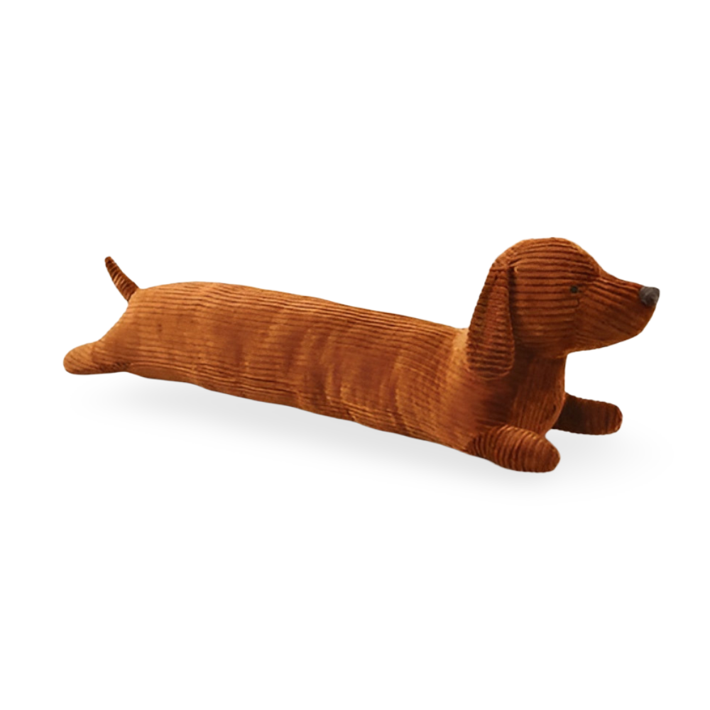 Plush Pillow Dachshund Shaped Corduroy Cover
