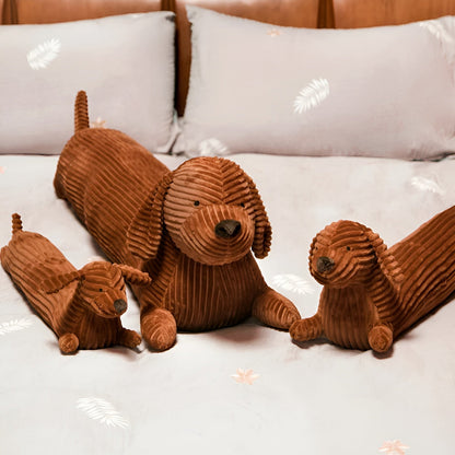 Plush Pillow Dachshund Shaped Corduroy Cover