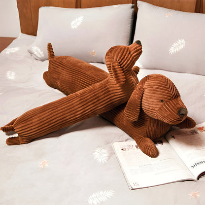 Plush Pillow Dachshund Shaped Corduroy Cover