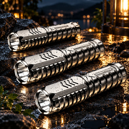 Pocket Flashlight Rechargeable Aluminum Compact Three Modes