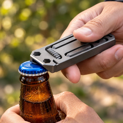 Pocket Pry Bar Multitool Titanium Keychain Adjustable Wrench