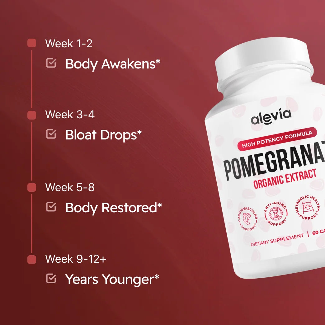 Pomegranate Extract Capsules Organic 700 Mg Caffeine-Free