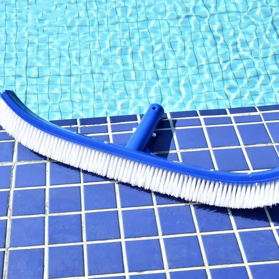 Pool Brush 18-Inch Wide Stiff Bristles Fits Telescopic Poles