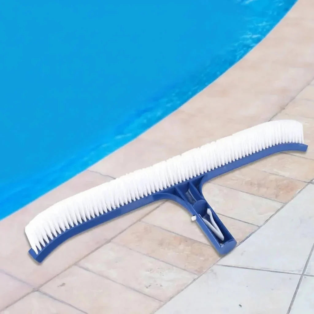 Pool Brush 18-Inch Wide Stiff Bristles Fits Telescopic Poles