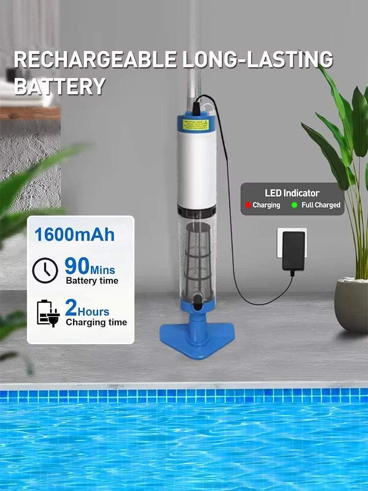 Pool Vacuum Cordless 3-In-1 60-Min Runtime