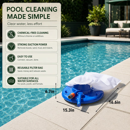Pool Vacuum Hose-Powered Reusable Mesh Bag Above & Inground