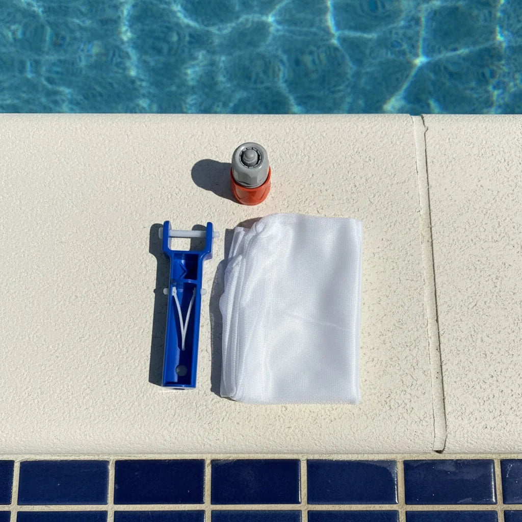 Pool Vacuum Hose-Powered Reusable Mesh Bag Above & Inground