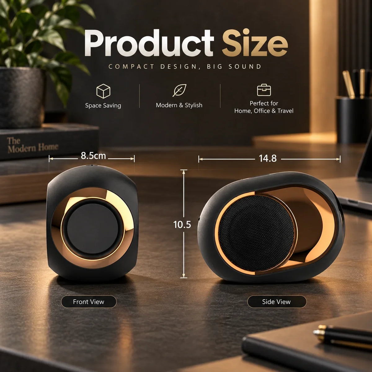 Portable Bluetooth Speaker Omnidirectional Stereo & Deep Bass