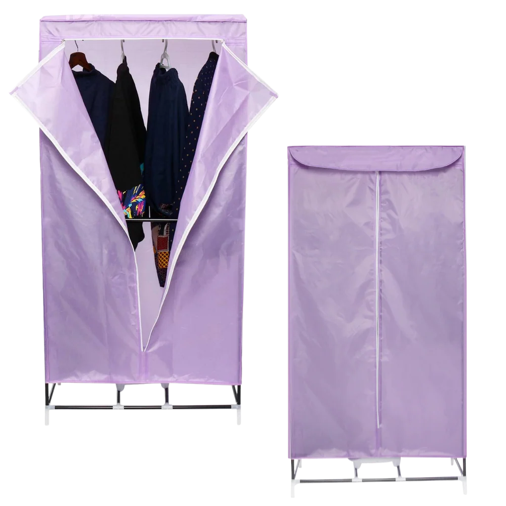 Portable Clothes Dryer 900W Fast-Drying Zippered Cover
