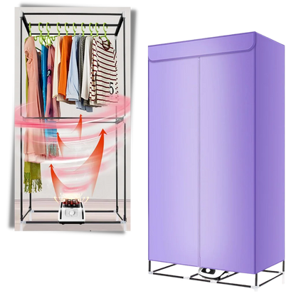 Portable Clothes Dryer 900W Fast-Drying Zippered Cover
