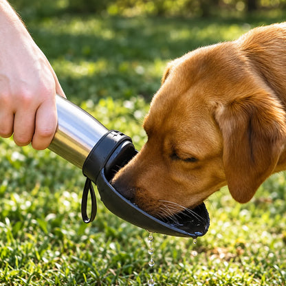 Portable Dog Water Bottle Double Wall Stainless Steel