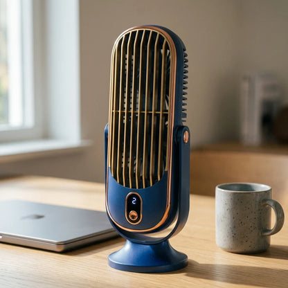Portable Tower Fan Dual Motor 720° Rotation