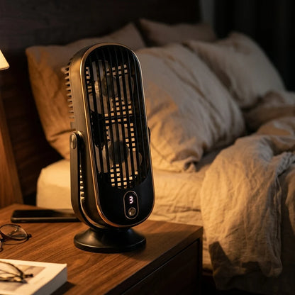 Portable Tower Fan Dual Motor 720° Rotation
