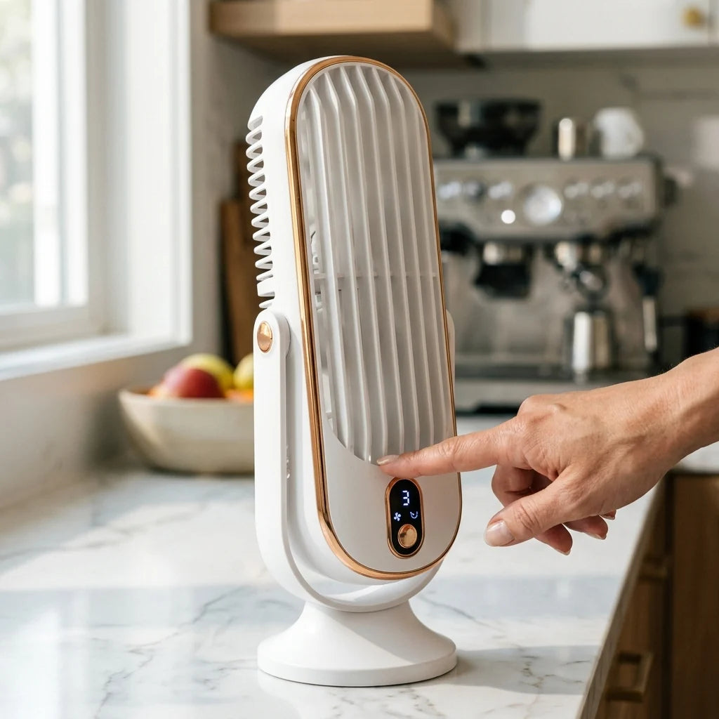 Portable Tower Fan Dual Motor 720° Rotation