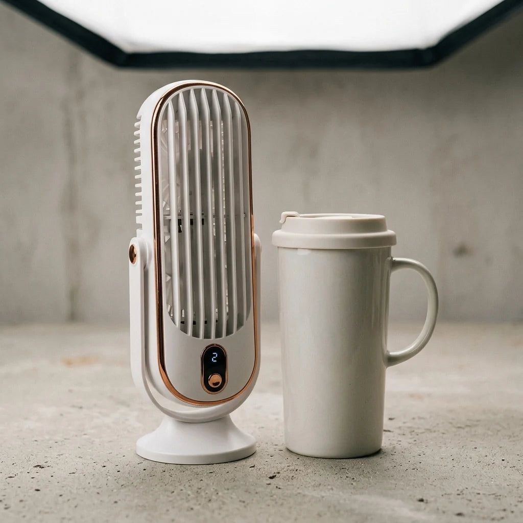 Portable Tower Fan Dual Motor 720° Rotation