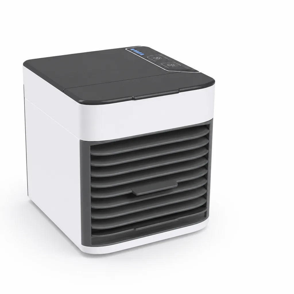 Portable USB-C Mini Air Cooler (3-in-1 Fan, Humidifier & LED Ambient Light)