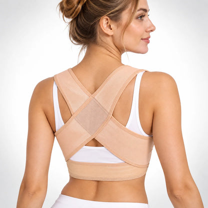 Posture Brace X-Shaped Back Adjustable Hook-and-Eye Closure