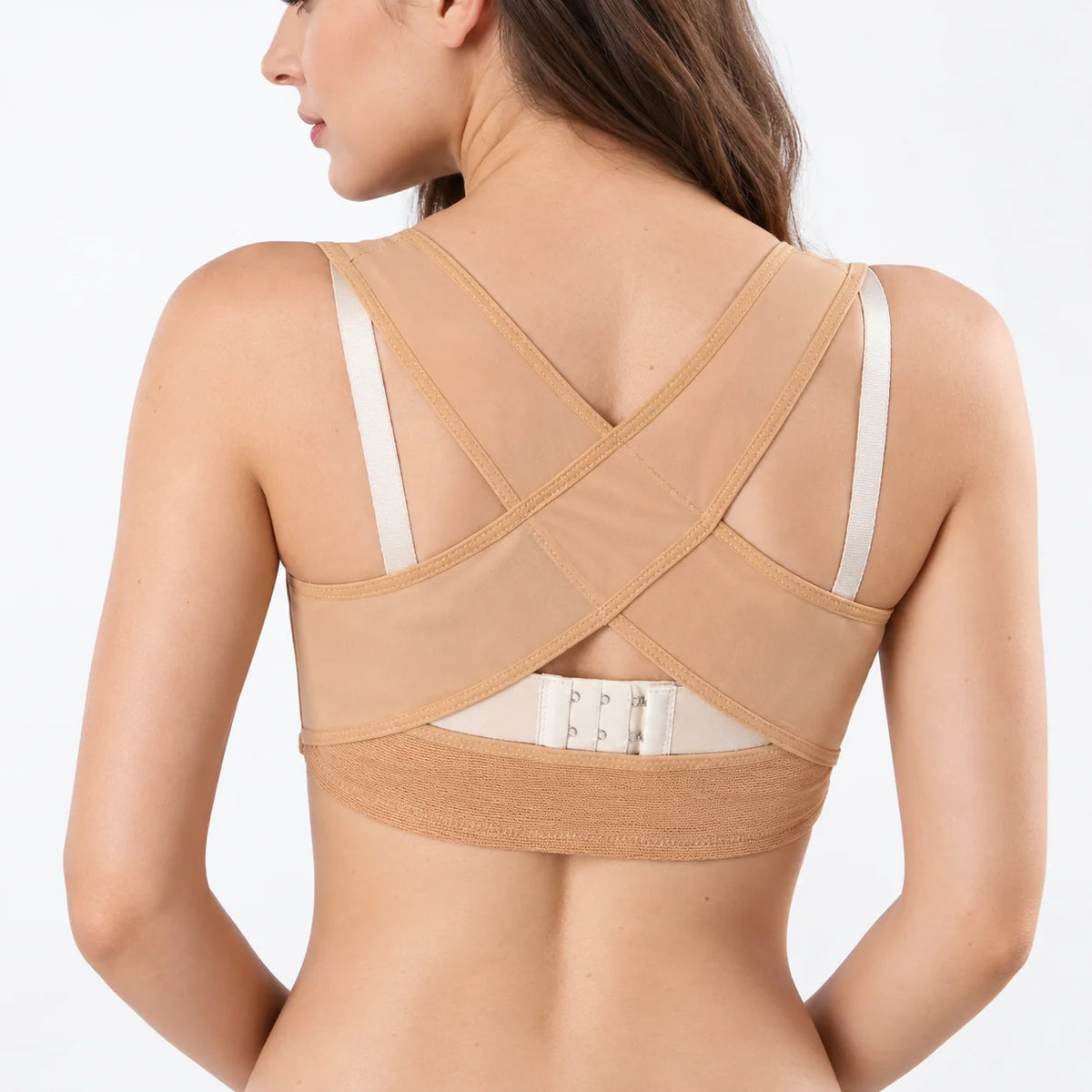 Posture Brace X-Shaped Back Adjustable Hook-and-Eye Closure