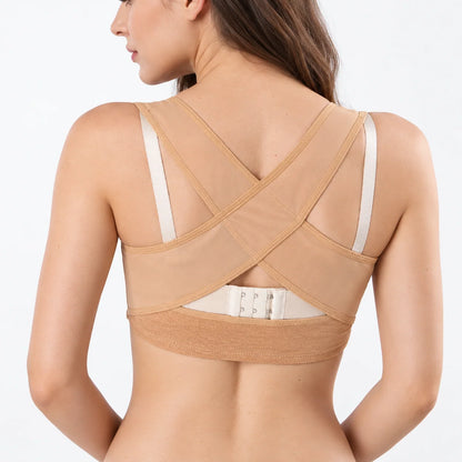 Posture Brace X-Shaped Back Adjustable Hook-and-Eye Closure