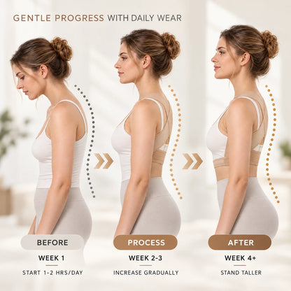 Posture Brace X-Shaped Back Adjustable Hook-and-Eye Closure