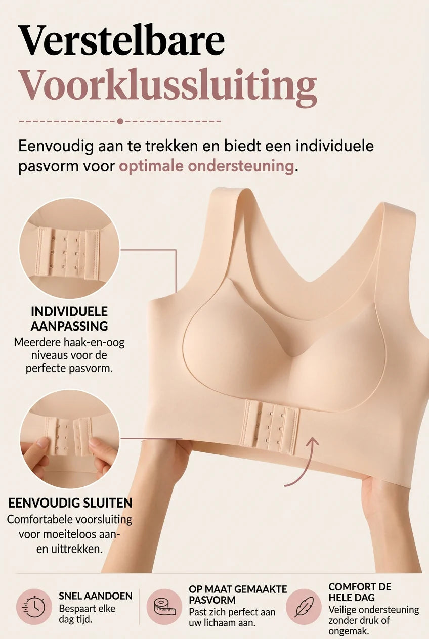 Posture Support Bra X-Back Design Front Hook Closure