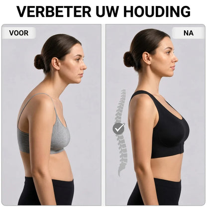 Posture Support Bra X-Back Design Front Hook Closure
