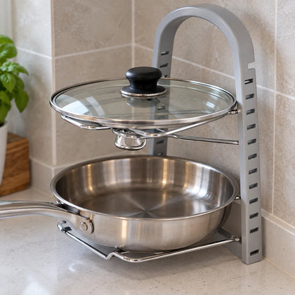 Pot Lid Rack Metal Wire 4-Slot Vertical Freestanding Storage