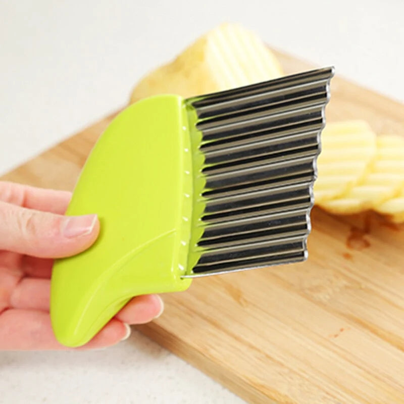 Potato Slicer Stainless Steel Manual Crinkle Cut