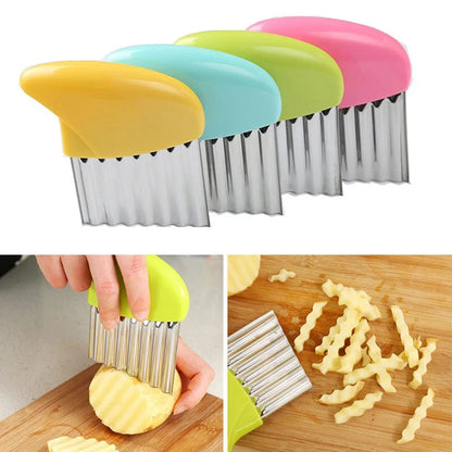 Potato Slicer Stainless Steel Manual Crinkle Cut
