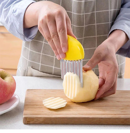 Potato Slicer Stainless Steel Manual Crinkle Cut