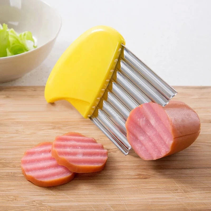 Potato Slicer Stainless Steel Manual Crinkle Cut